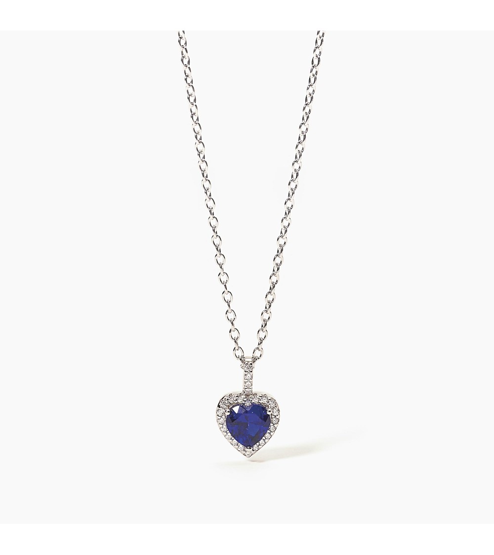 Gargantilla Corazón zafiro sintético plata 925 553450