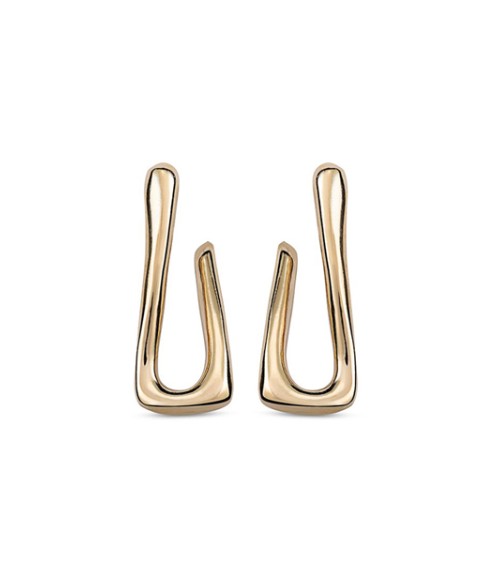 Pendientes Eslabón Uno de 50 PEN0975ORO Baño Oro 18K