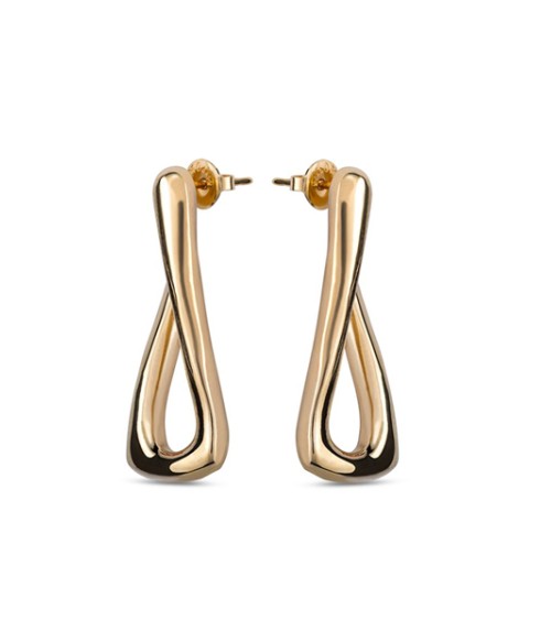 Pendientes Eslabón Uno de 50 PEN0975ORO Baño Oro 18K