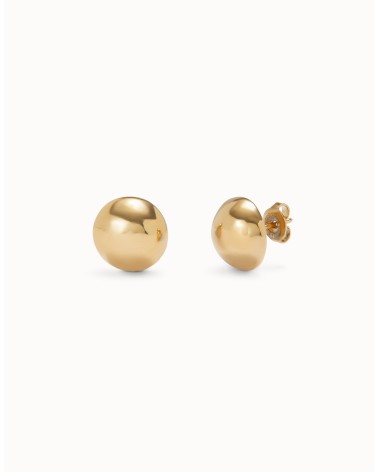 Pendientes Bola Uno de 50 PEN0996ORO Baño Oro 18K