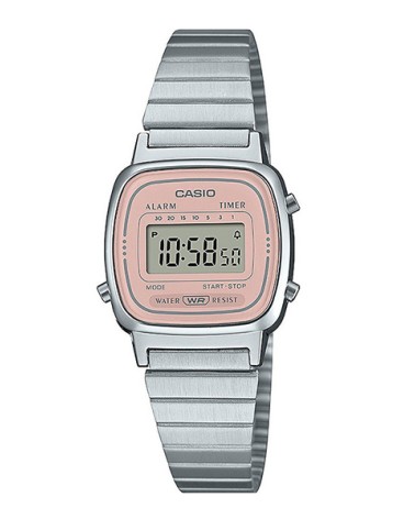 Reloj Casio Vintage LA670WEA-4A2 Digital Mujer Acero Rosa