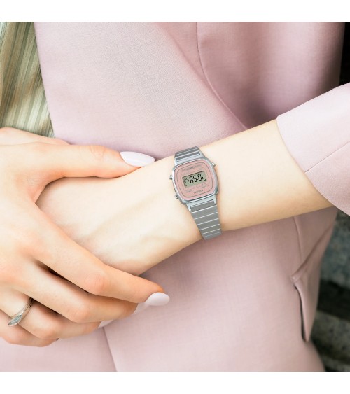 Reloj Casio Vintage LA670WEA-4A2 Digital Mujer Acero Rosa