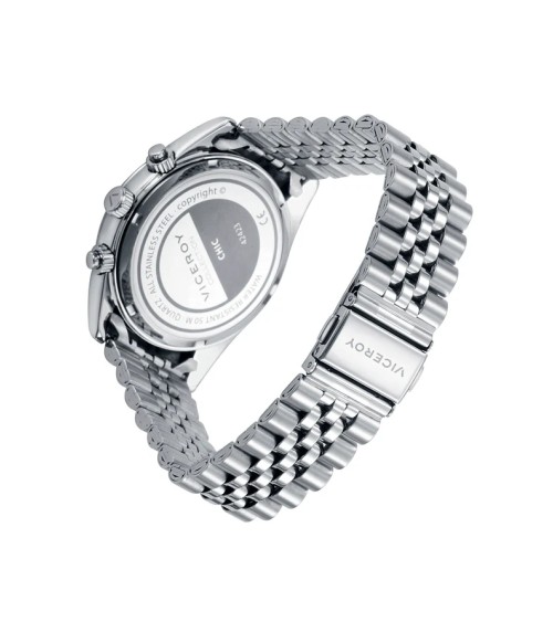 Reloj Viceroy Chic Multifunción para Hombre en Acero Bicolor, Esfera Verde y Detalles en Oro Rosa