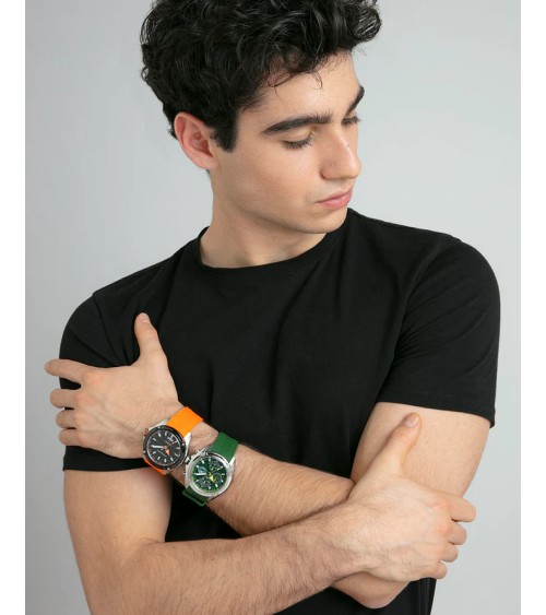 Reloj Viceroy de Hombre Cronógrafo de Acero y Silicona Verde