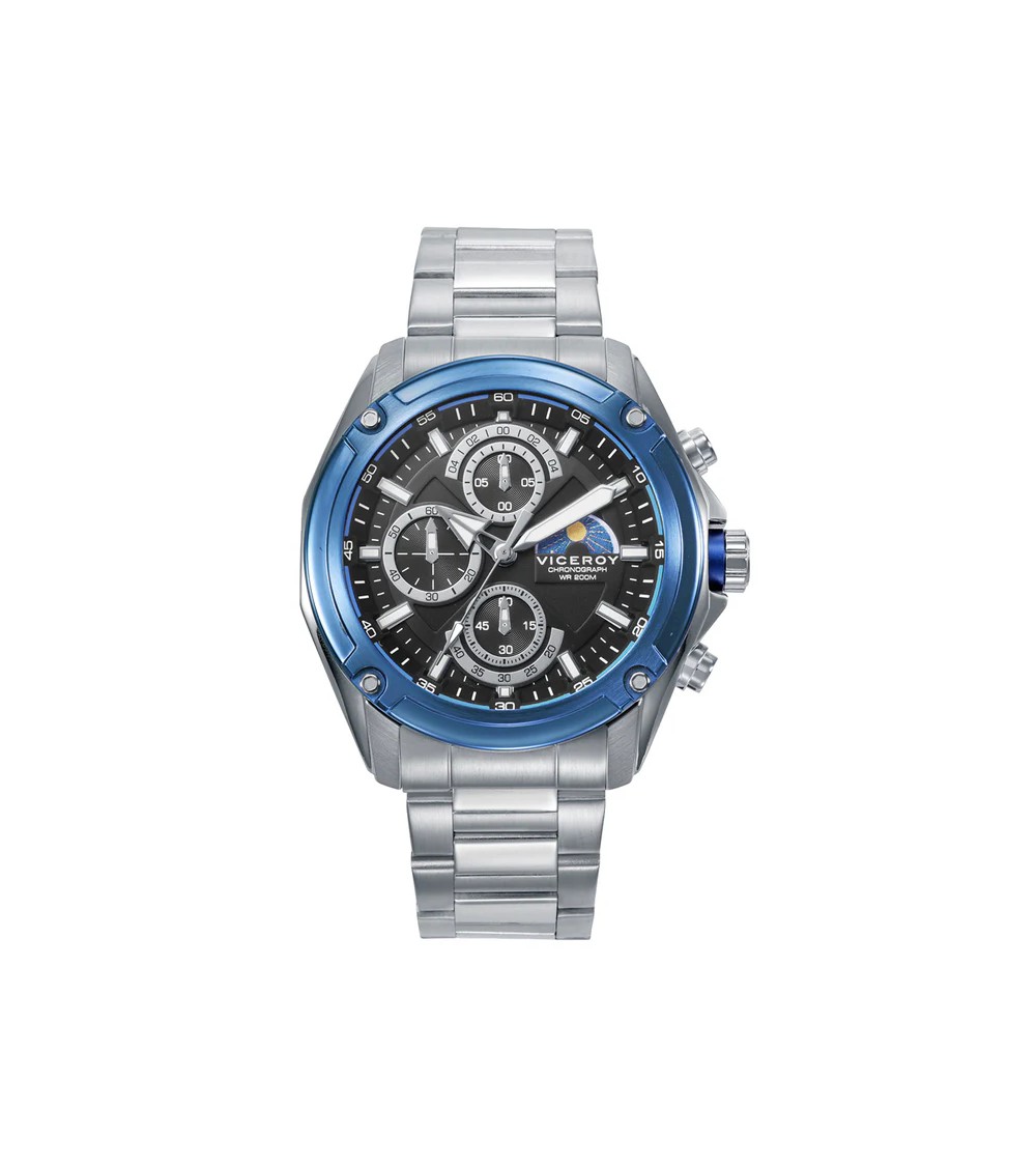 Reloj Viceroy de Hombre Cronógrafo de Acero IP Azul 401443-57