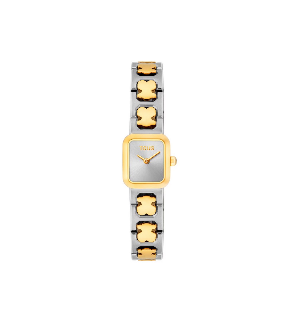 Reloj TOUS Icon Time Bicolor Osito Acero y Dorado