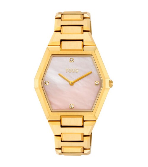 Reloj TOUS Karat 33 mm Dorado con Nácar Rosa