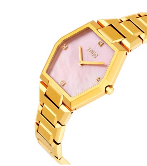 Reloj TOUS Karat 33 mm Dorado con Nácar Rosa
