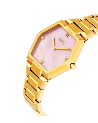 Reloj TOUS Karat 33 mm Dorado con Nácar Rosa
