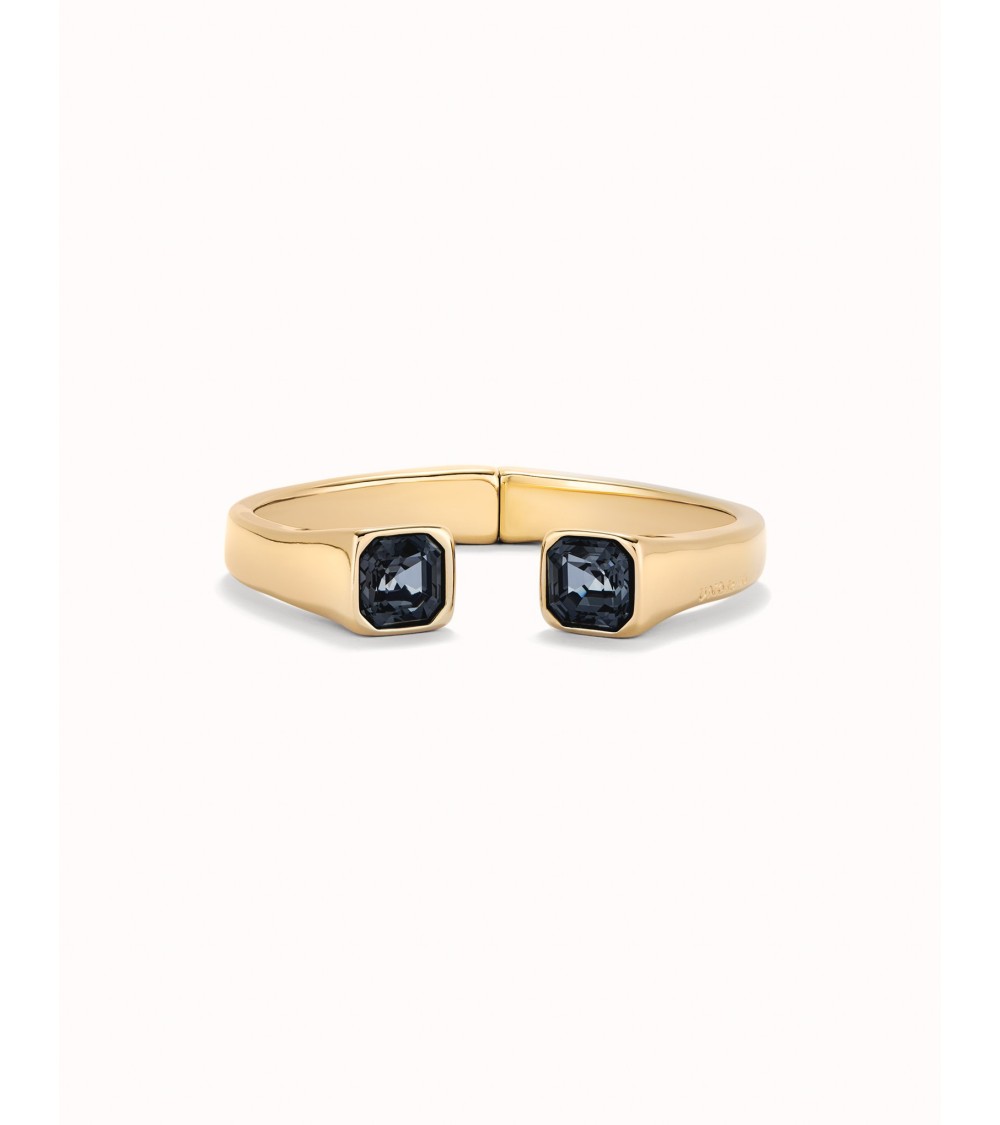 Pulsera UNOde50 PUL2485NGRORO bañada en oro con cristal negro