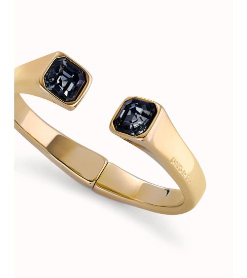 Pulsera UNOde50 PUL2485NGRORO bañada en oro con cristal negro