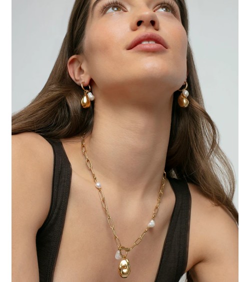 Collar Viceroy 14284C01012 – acero IP dorado con perla natural