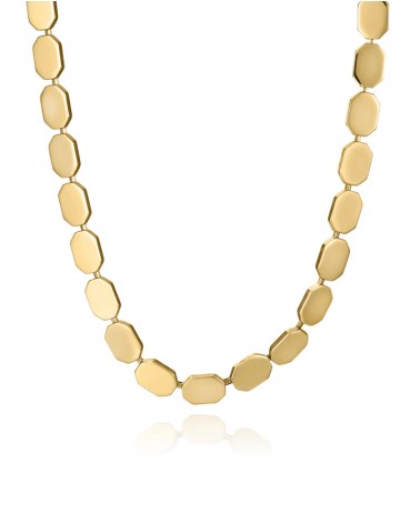 Collar Viceroy 15159C01012 – acero IP dorado con placas geométricas (40 + 5 cm)