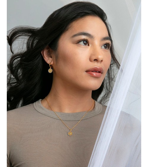 Collar Viceroy 2337C100-33 – plata de ley con baño de oro y colgante de estrella con circonitas azules