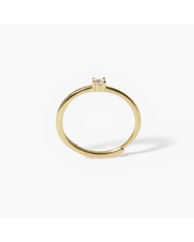 Anillo Mabina 523234 – Solitario Plata 925 con Baño Oro | Elegancia atemporal