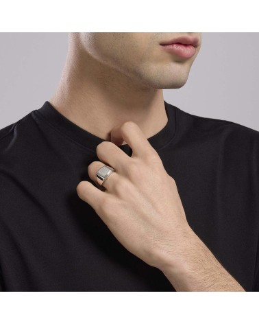 Anillo Sello de Hombre Mabina 523447 FOCUS