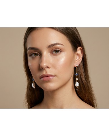 Pendientes Largos 91272PD TSURU: Plata Dorada