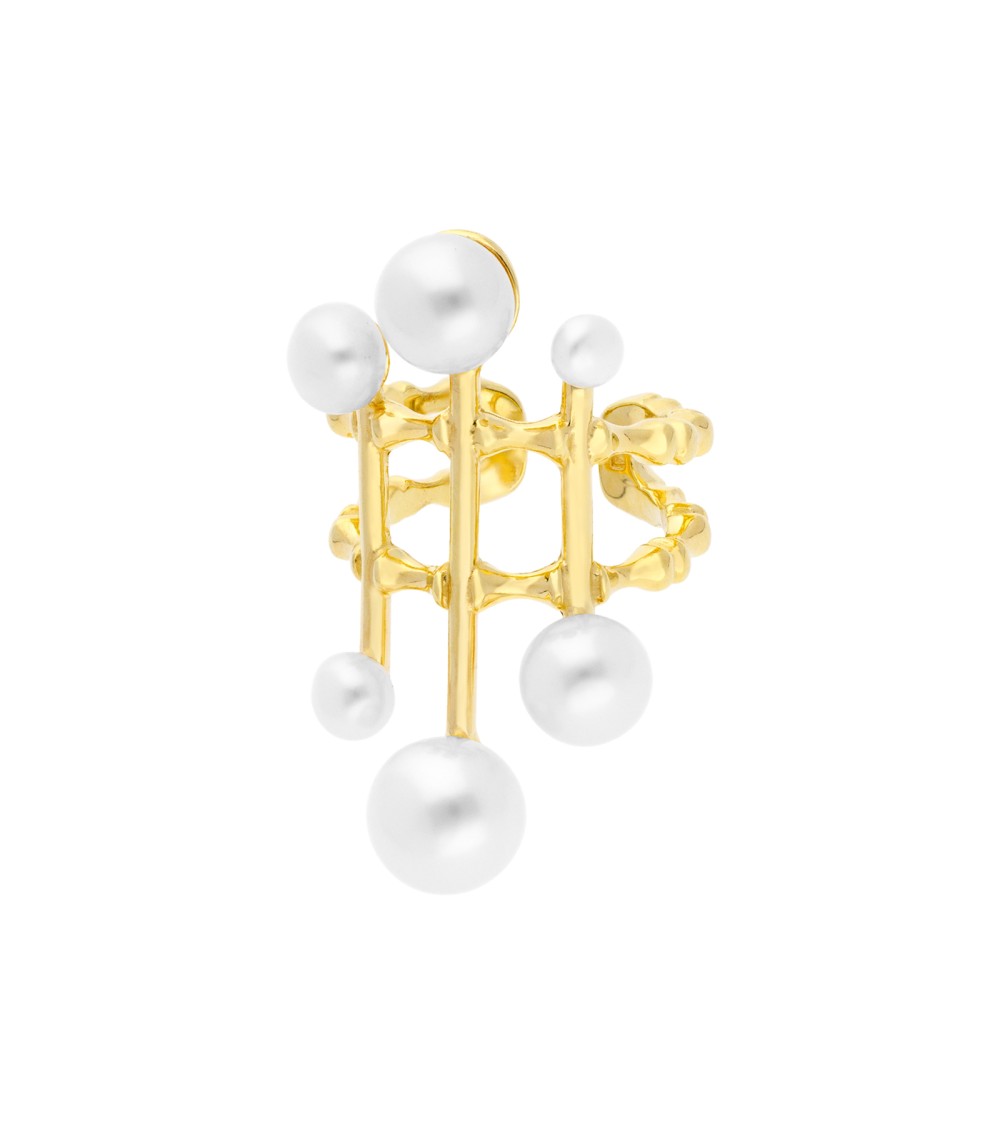 Anillo Ancho 91259SD TSURU: Plata Dorada