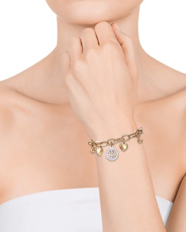 Pulsera Viceroy Sra. Fashion 15015P01012 | Acero IP Dorado y Charms