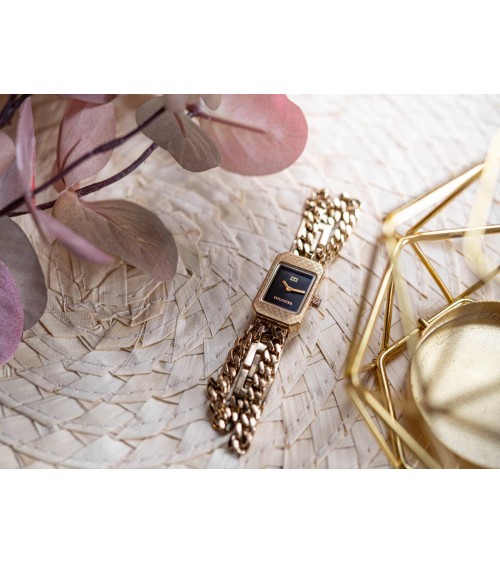 Reloj Tommy Hilfiger Sarah 1782842 para Mujer - Dorado y Negro Rectangular