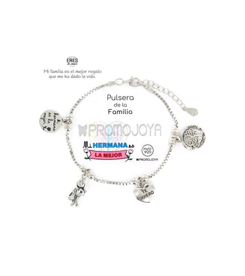 Pulsera "Eres lo Más" Hermana - Plata de Ley