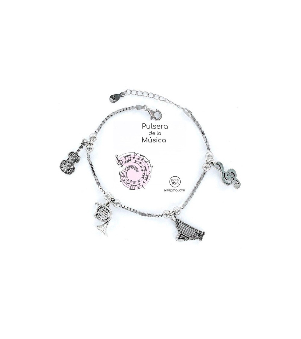 Pulsera "Eres lo Más" Música - Plata de Ley