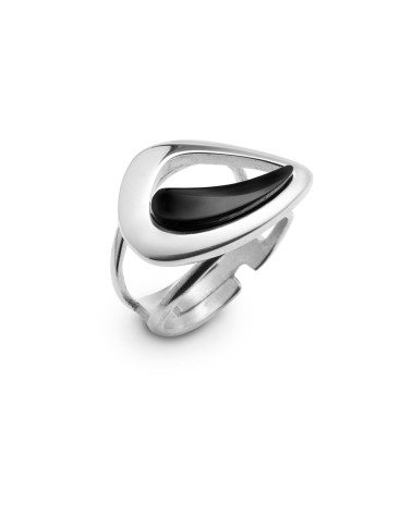 Sortija de Plata y Azabache Fink "Compostela" (Ref. T11711) ✨