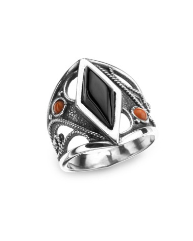 Sortija de Plata y Azabache Fink "Intemporal Oval" (Ref. H11501) ✨