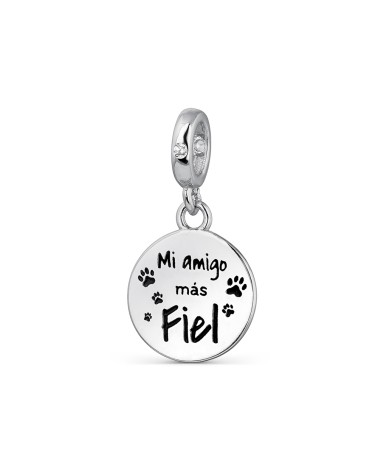 Charm de Plata "Mi amigo más fiel" con Huellas 🐾