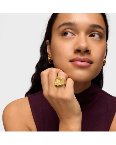 Anillo-Reloj TOUS Karat de Acero Dorado