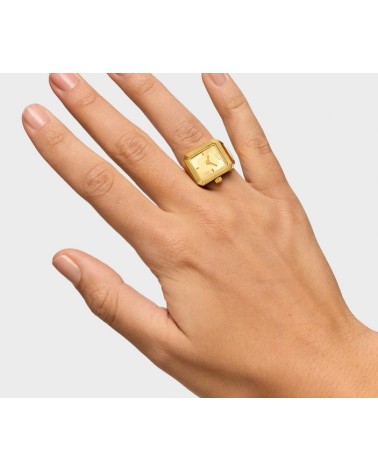 Anillo-Reloj TOUS Karat de Acero Dorado