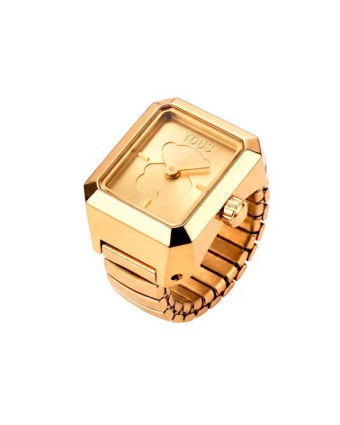Anillo-Reloj TOUS Karat de Acero Dorado