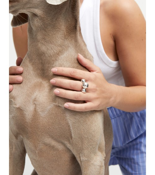 Anillo Uno de 50 Tres Bolas Plata