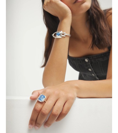 Anillo Uno de 50 Núcleo Cristal Azul