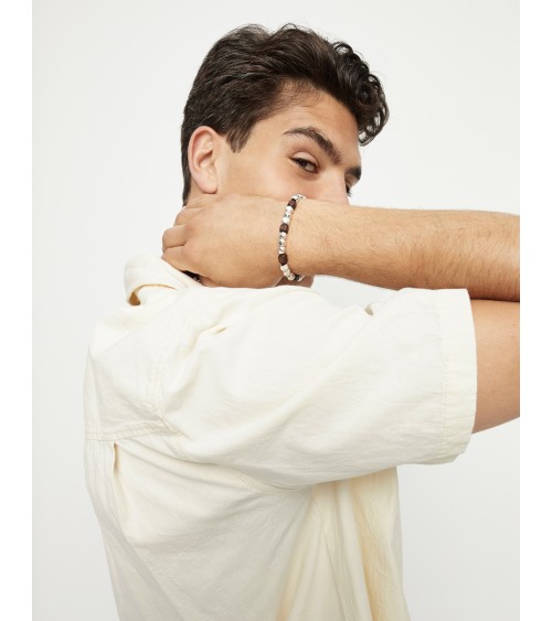 Pulsera Uno de 50 Madera y Plata