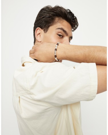 Pulsera Uno de 50 Madera y Plata