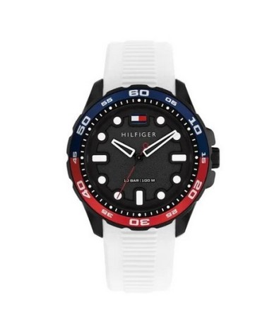Reloj Tommy Hilfiger Th-Regatta Hombre Deportivo Silicona Blanco