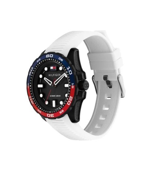 Reloj Tommy Hilfiger Th-Regatta Hombre Deportivo Silicona Blanco