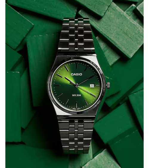 Reloj Casio Collection Acero Esfera Verde Tiffany