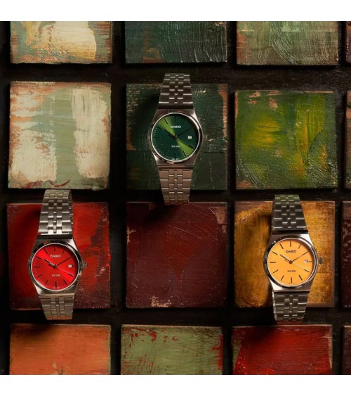Reloj Casio Collection Acero Esfera Verde Tiffany