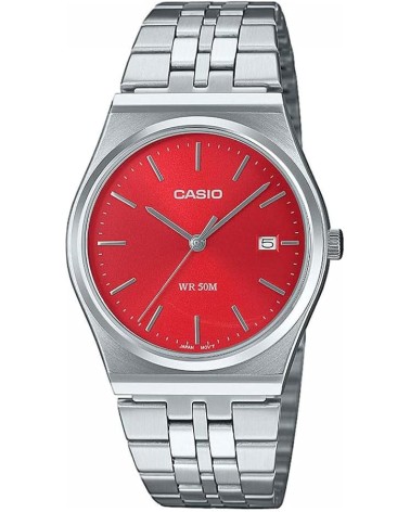Reloj Casio Collection Acero Esfera Roja