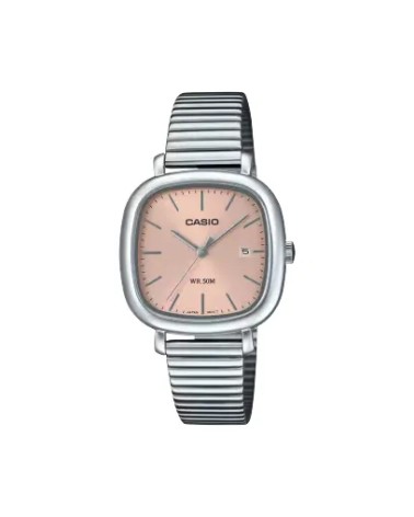 Reloj Casio Mujer Acero Rectangular Rosa
