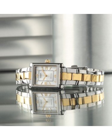 Reloj Casio bicolor rectangular señora LTP-1234PSG-7AEG