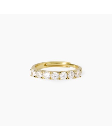 Anillo Veretta de Plata Bañado en Oro con Zirconitas Mabina | Joyería Onix Lugo