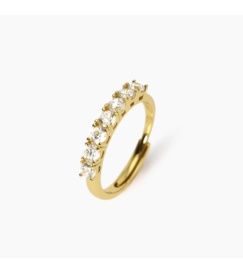 Mabina Anillo ajustable de plata dorada