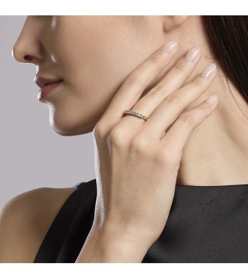 Mabina Anillo ajustable de plata dorada