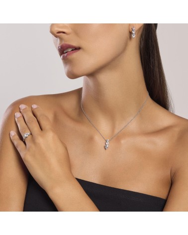 Anillo de Plata Eternity con Zirconitas en Forma de Corazón Mabina | Joyería Onix Lugo