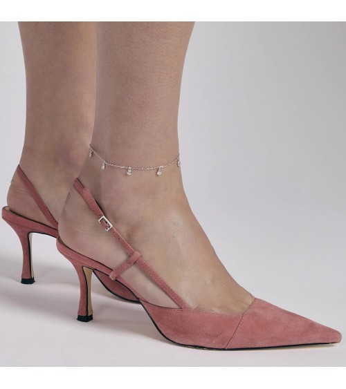 Tobillera de Plata con Charms Puntos de Luz de Zirconita Mabina | Joyería Onix Lugo
