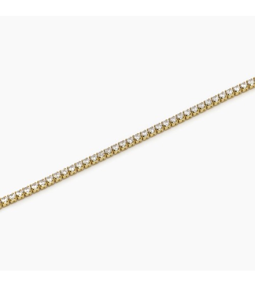 Tobillera de Plata Bañada en Oro con Pavé de Zirconitas Mabina | Joyería Onix Lugo