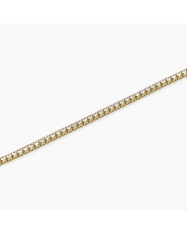 Tobillera de Plata Bañada en Oro con Pavé de Zirconitas Mabina | Joyería Onix Lugo